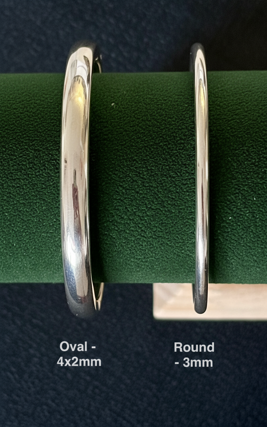 Solid Sterling Silver bangles (made to order)