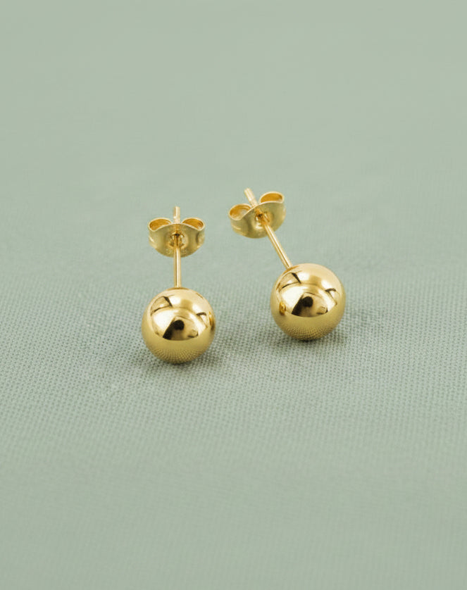 Lunetta ball studs (silver and gold)