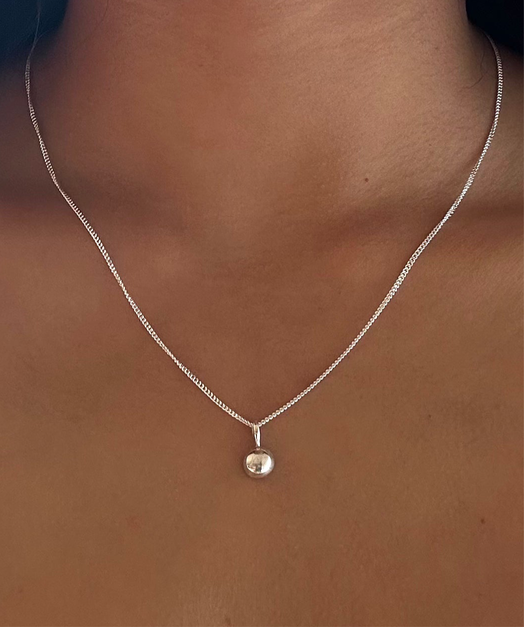 Silver Dome necklace (in stock)