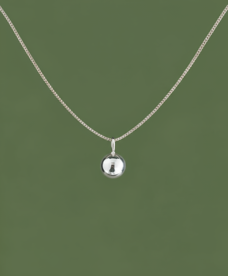 Silver Dome necklace (in stock)