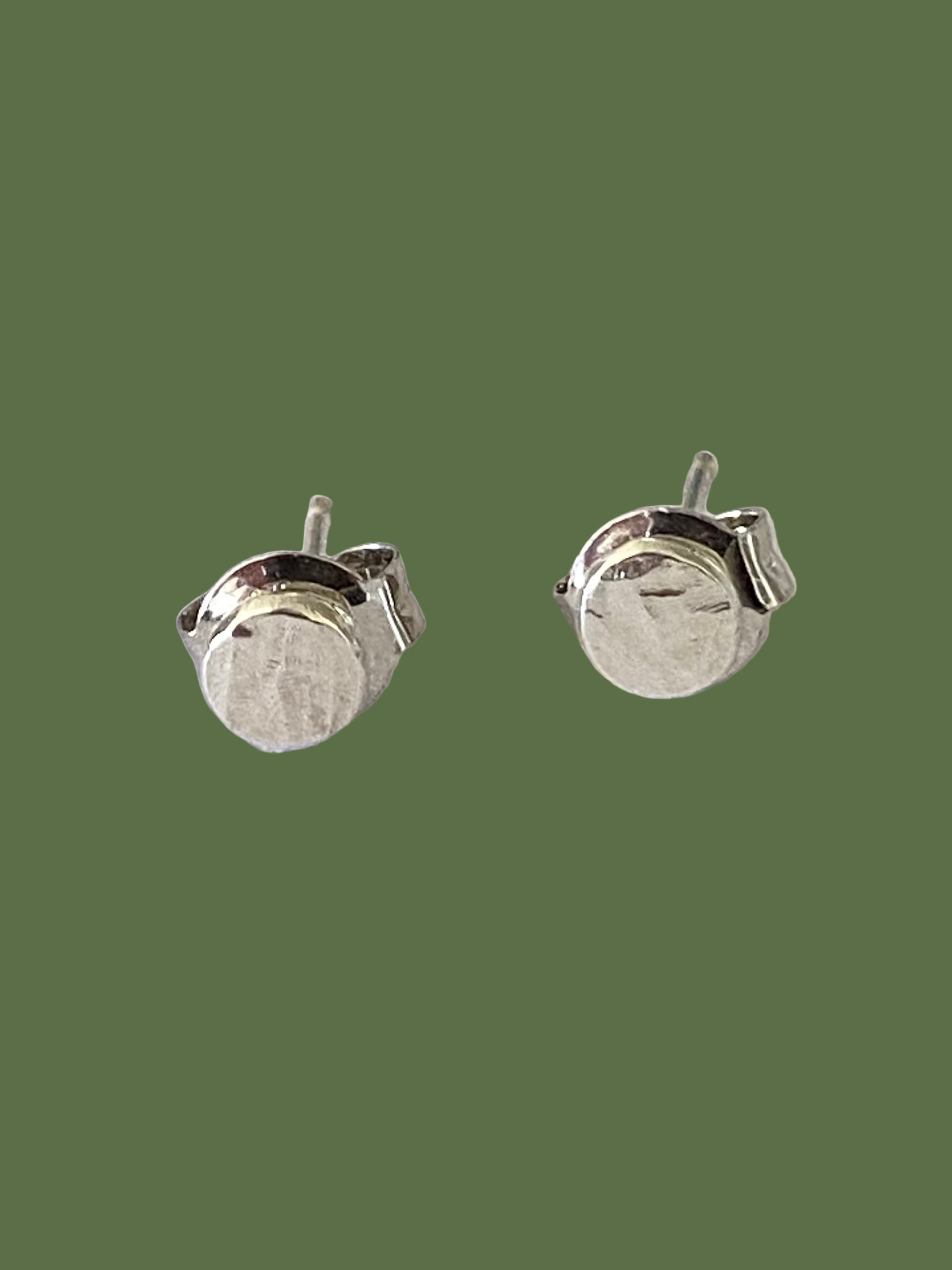 Textured Silver Nugget studs (in stock)