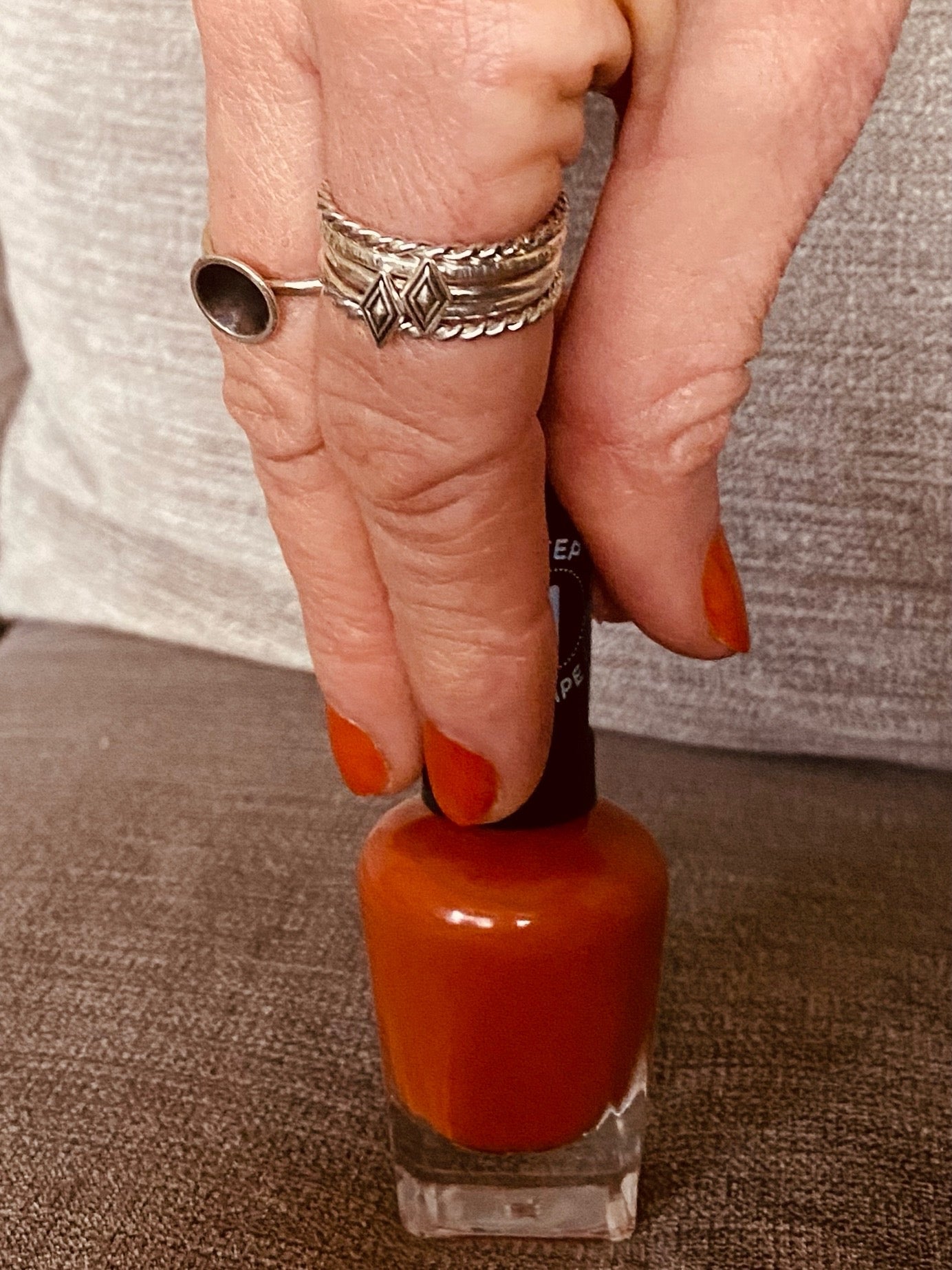 Hammered stacking ring