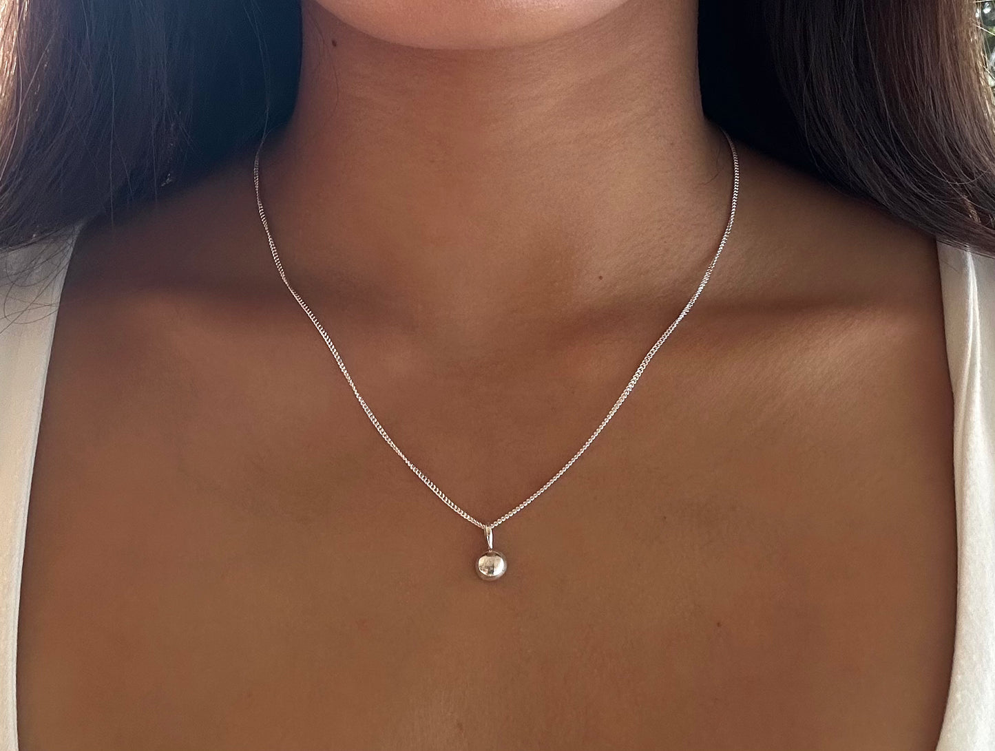 Silver Dome necklace (in stock)